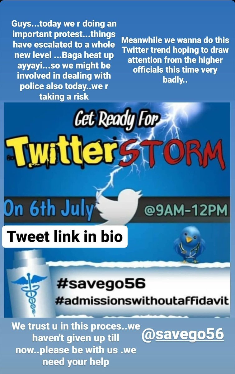 GmcTrolls's tweet photo. #SAVEGO56
#admissionswithoutaffidavit guys please do tweet on this ππΌππΌππΌππΌππΌ hope you all will participate ππΌππΌππΌππΌππΌππΌ https://t.co/A7bljoRynO