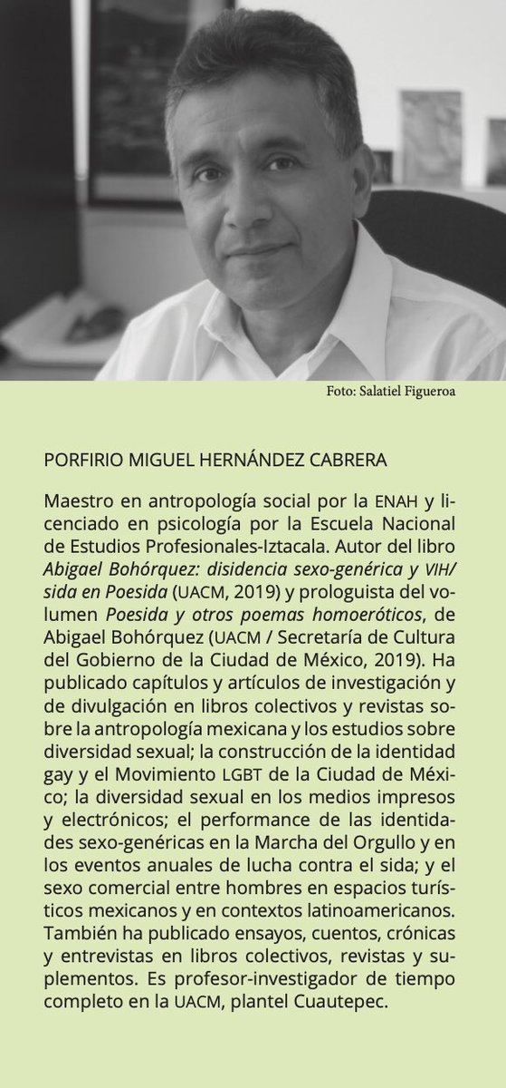 PorfirioMiguel3's tweet photo. Mi nuevo libro es una obra trans porque se construyó, desconstruyó y transicionó de tesis a libro. Acaba de inaugurar la colección Estudios de Género. TW Publicaciones UACM.
#identidadgay, #grupounigay, #movimientolgbt, #cdmx, #gayidentity, #gayyouth, #lgbtmovement, #gayglobal https://t.co/TZjFkOWDrS