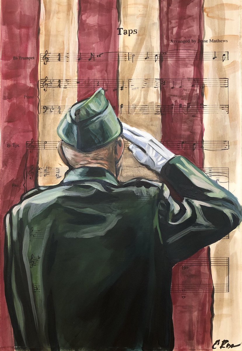 emross10's tweet photo. Retrieved this painting from a recent exhibit, perfect timing #GodBlessAmerica #salutetothetroops https://t.co/dx5h11GLDg