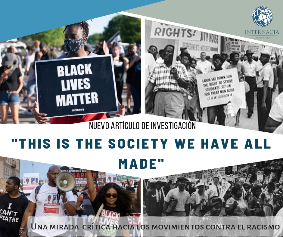 InternaciaPucp's tweet photo. Internacia presenta el nuevo artículo de investigación titulado “THIS IS THE SOCIETY WE HAVE ALL MADE” en el que se realiza una visión crítica al racismo sistemático en Estados Unidos y la propuesta de los movimientos antirracistas como agentes de cambio. https://t.co/zRL3PeO5VZ