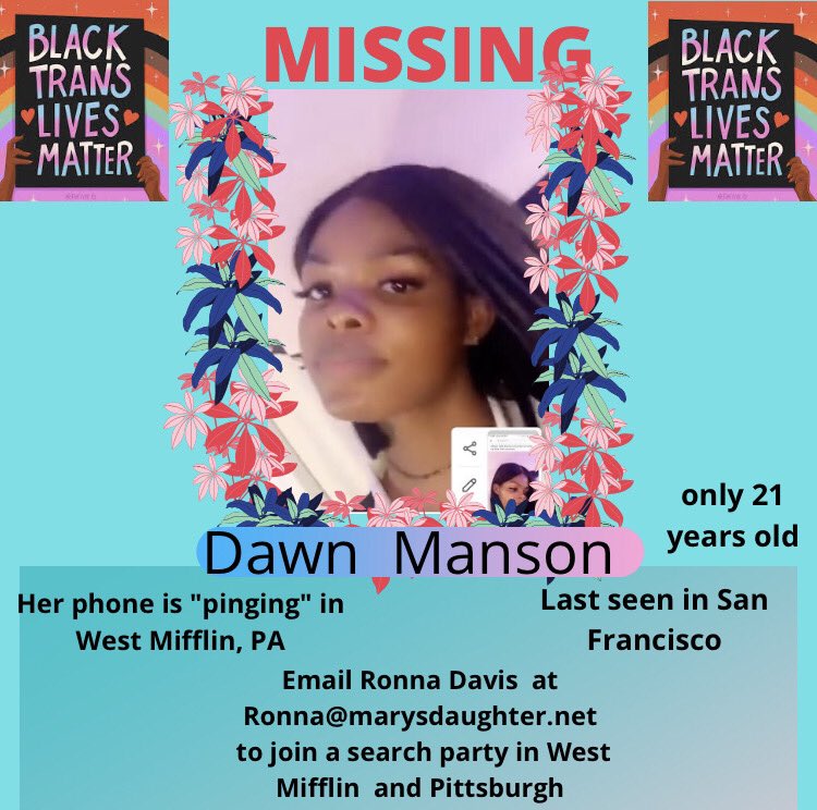 blak_rapp's tweet photo. HELP US BRING HER HOME! Her name is Dawn Manson she’s from Pittsburgh.She was last seen with this man https://t.co/V8dkxiT59b