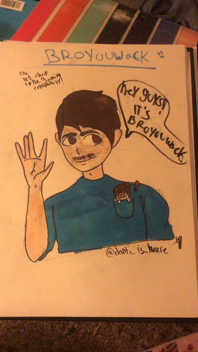 OfDanti's tweet photo. So I got bored and decided to draw @BroYouWack cause, whynot? But while doing so I realized on Google he doesn't have much fanart so.. I hope you enjoy this!! (I messed up the Lil mustache u have going on there lol) https://t.co/sDGVpvtpVy