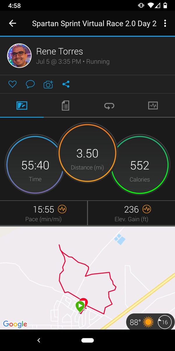 Thafuture40's tweet photo. Day 2 of Virtual Races done. @SpartanRace Here's to next week! #SpartanVirtualSprint #SpartanVirtualTrifecta https://t.co/XlXRbbHqf1