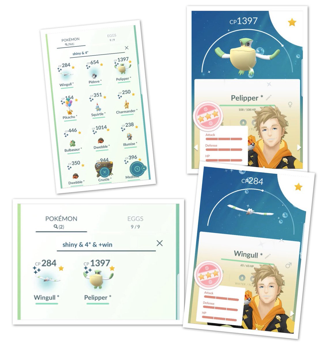 Last_Praetorian's tweet photo. I don’t know if I have to post this one. Believe it or not, I wasn’t lucky in catching a shundo Wingull until now. 😀💯✨ Time to buy a lotto ticket. 🤣
#NotForHaters https://t.co/NMu13eI87K