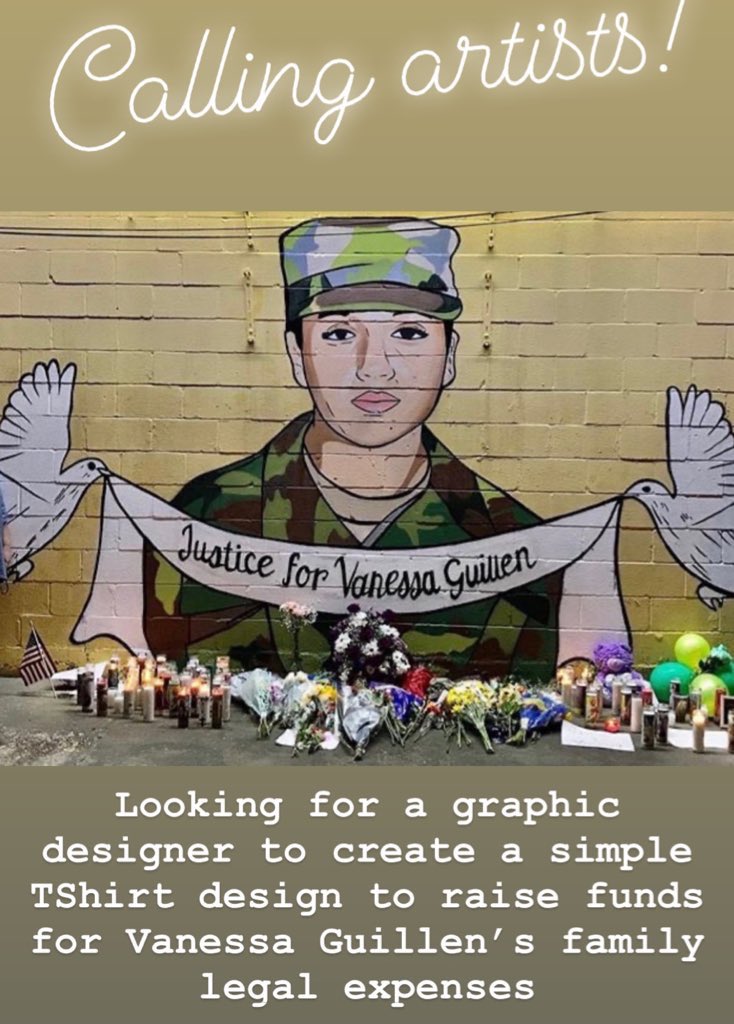KendallRaeOnYT's tweet image. Looking for a graphic artist to create a design for a fundraising tshirt for the Guillen family’s legal funds! Designs should be related to #Justiceforvannesaguillen and can be submitted to submit@milehigher.com by 7.7 to be considered! 🙏🏼🖤 thank you in advance