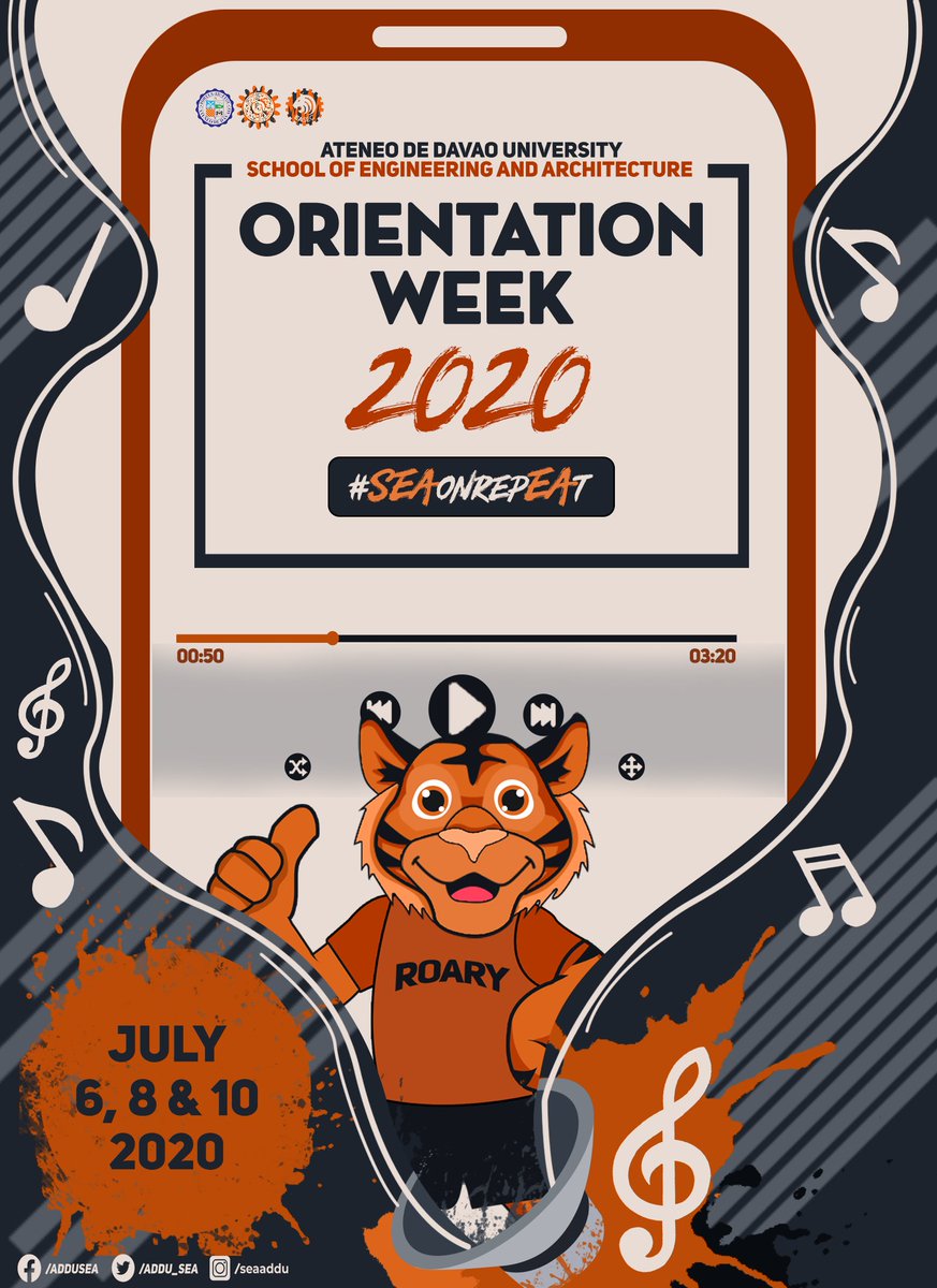addueasec's tweet photo. Let’s hear your roar and join us as today marks the first day of our most awaited Online SEA Orientation Week! There will be a series of competitions where you can win amazing prizes, stay tuned! 🧡🐯
#SEAonRepEAt
#ExcEAdYourLimEAts
#FEArTheRoar https://t.co/O4XOeaHwPW