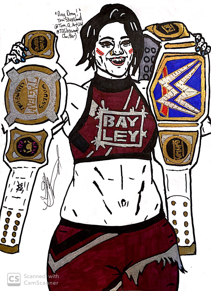 Tom Ding Dong Super Pumped About My Newest Fanart Sketch Bayleydosstraps Herself Itsbayleywwe Fired Up For Raw Tomorrow Where Bayley Gets To Beat Some Respect Into Asuka Wwefanart Wrestlingart Bayley