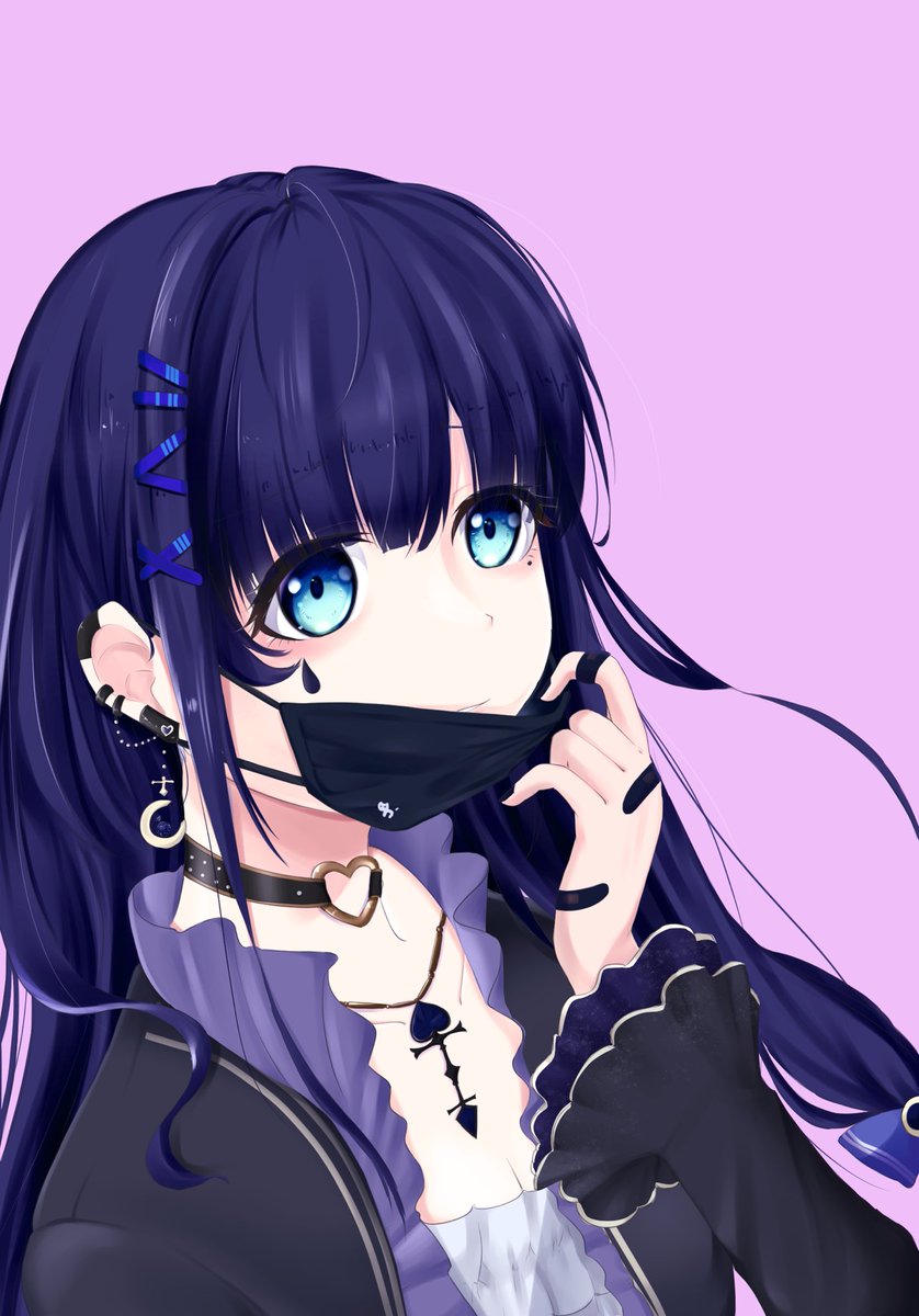 サムネに使って貰えたら泣いて喜ぶ単色背景ばーじょん ういはぁーと 十戒のイラスト