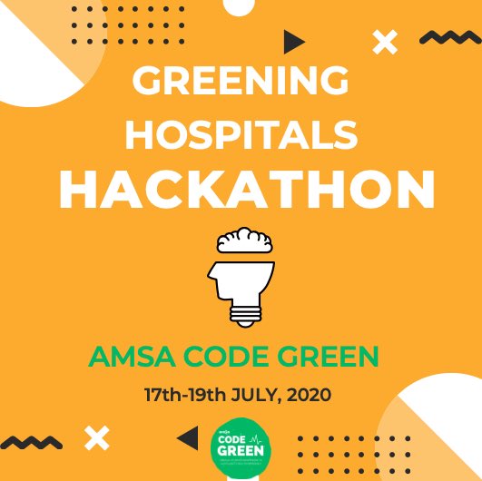 amsacodegreen's tweet photo. ‼️ Climate change has been declared a healthcare emergency. 

Join our Greening Hospitals Hackathon to put words to actions &amp; find solutions to these problems!  Held from the 17-19th July, the virtual weekend will include:
🌿MENTORS
🌿MASTERCLASSES 

GET INVOLVED. SIGN UP NOW! https://t.co/OHUbKc5Gmd