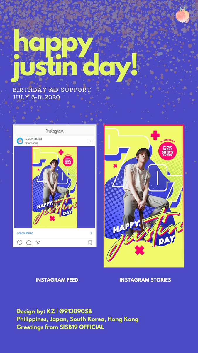 Instagram & Facebook birthday ad support!By:  @SISB19OFFICIAL : When you see it, pls. click the link & re-watch  #SB19_JUSTIN's iconic Marikit Dance Challenge on Tiktok! JUSTINDay D1andONLY @jah447798  @SB19Official