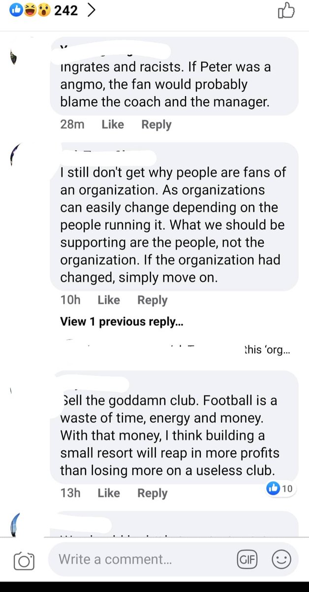 You might ask what has a Singaporean LFC fan have to do with Valencia's ownership?1. The people in question are Singaporeans and I would like to stress we do not behave in such a haughty manner.2. I'm disheartened to see netizens with no football knowledge commenting. (20/25)