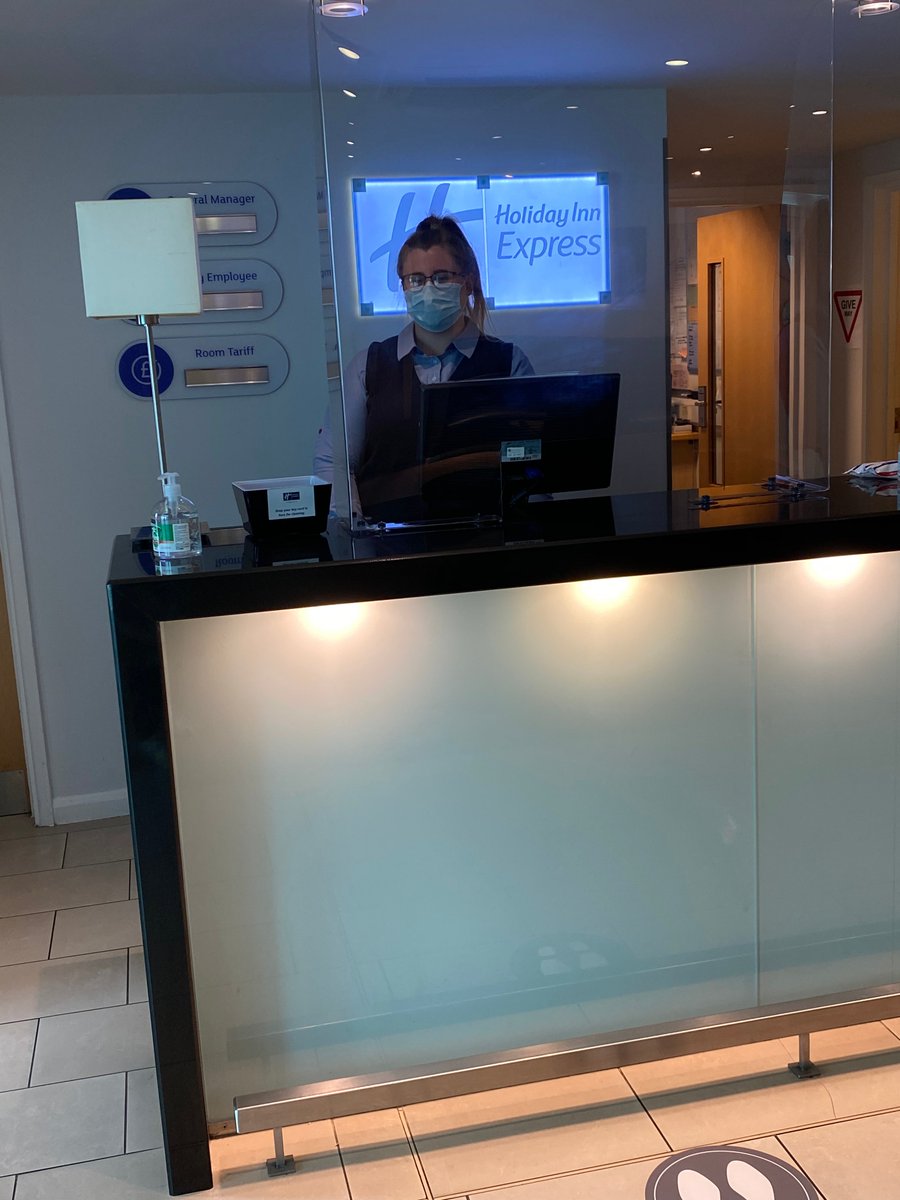 The hotel is open and here are a few photos to show you the reception and entrance ready for our guests . #IHGWayofClean #doncasterisgreat #SocialDistancing #doingitfordoncaster