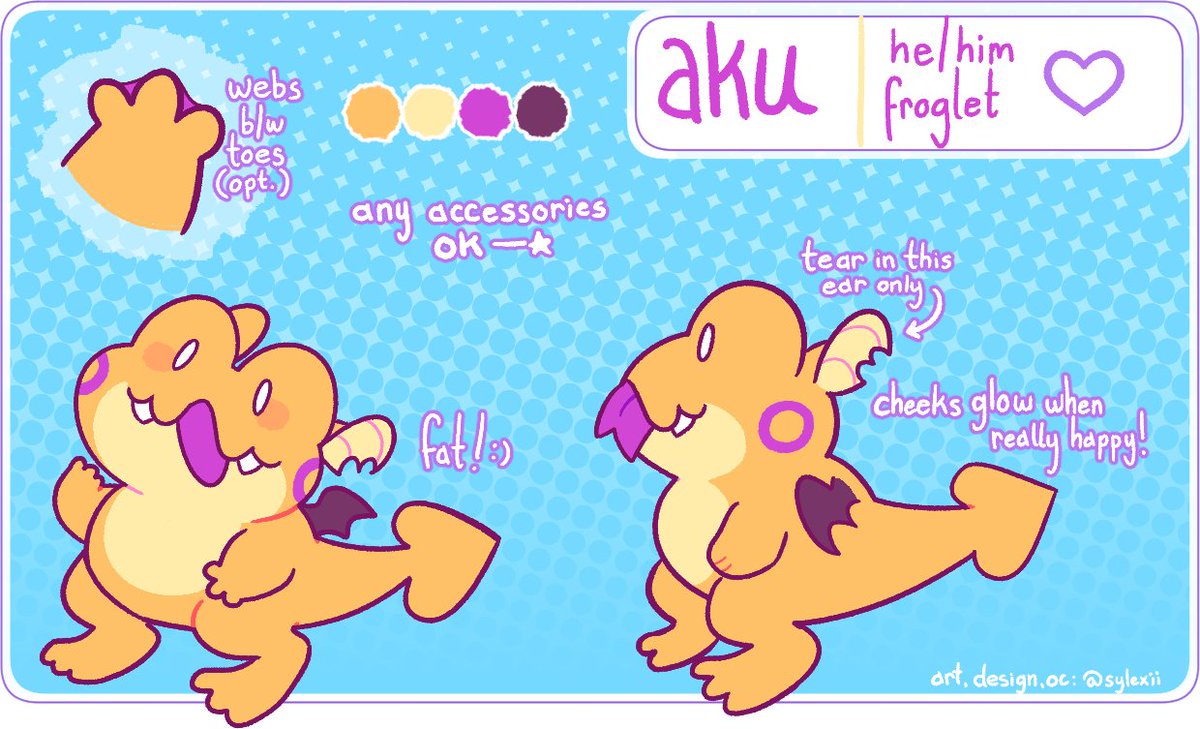 ref sheet of aku! my sweetest baby boy <3 