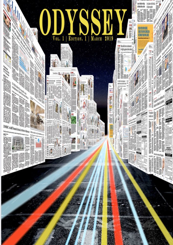 Surbhithescribe's tweet photo. Dear All, 
Happy to share student endeavour of Department of English Journalism, IIMC. 
Students interview 100 journalists every year and bring out a magazine named Odyssey. Sharing Last year and this year’s Odyssey. 
😊 https://t.co/Z84LOxOwM1