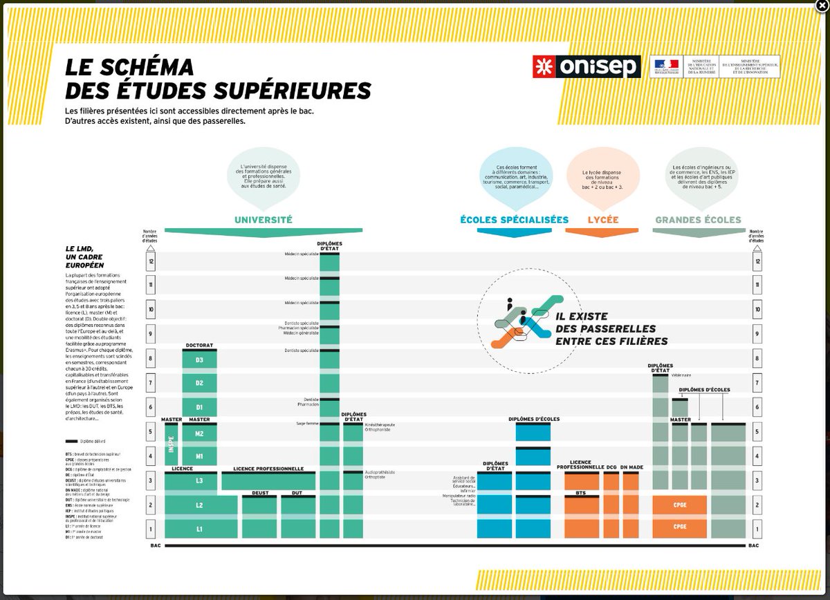 📌Schéma des études supérieures

C'est quoi un bac + 3 ?
Comment on accède au master ?
C'est quoi un BTS ?
Les CPGE ?

bit.ly/2NYVhOy