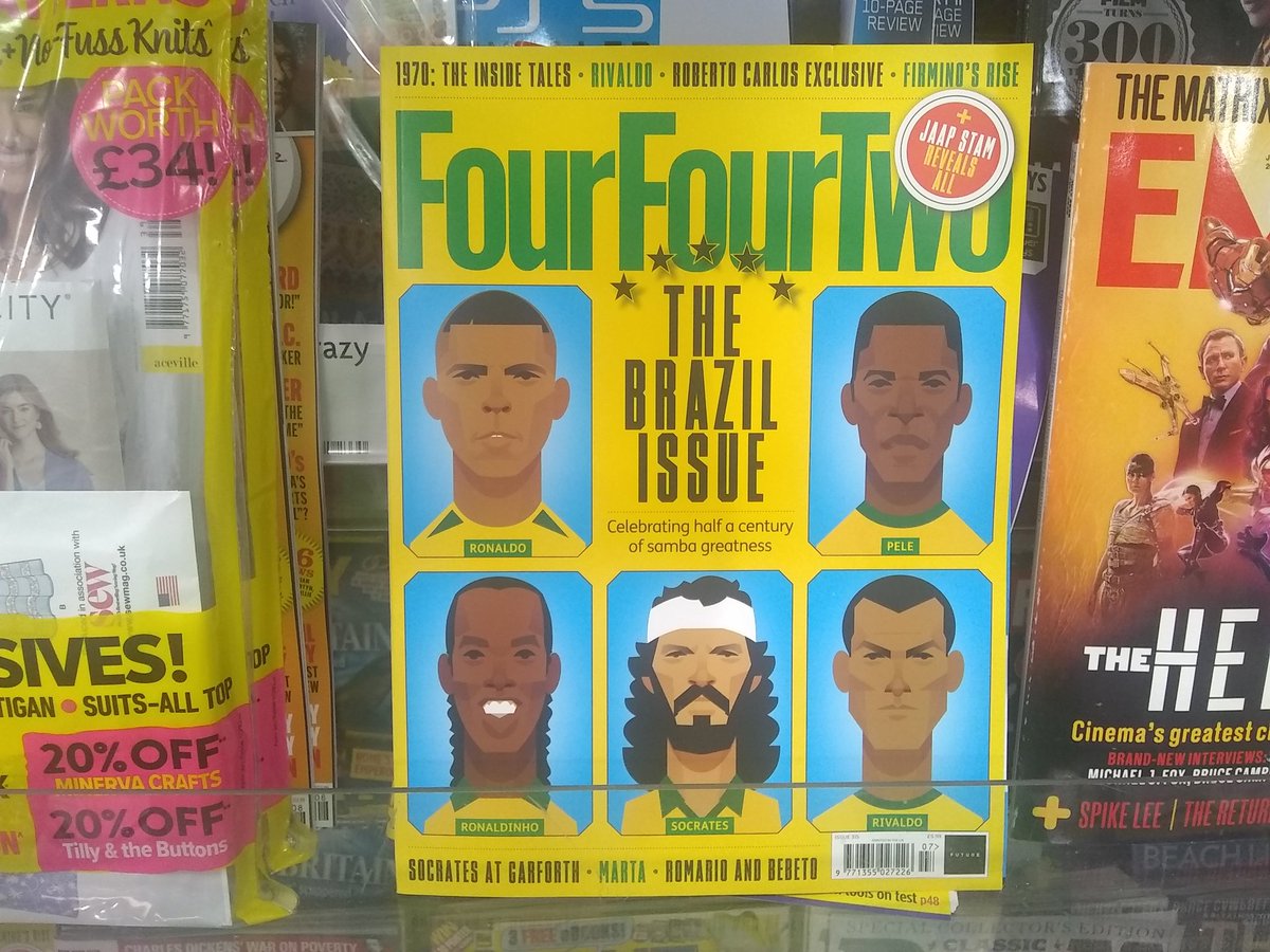 Latest @FourFourTwo magazine has a great feature about the time Brazilian legend Socrates came out of retirement about 15 years ago to play for @GarforthTownAFC! @SimonDClifford, the man who masterminded that, also helped with fundraising for #Nottingham's Cloughie statue! #NFFC