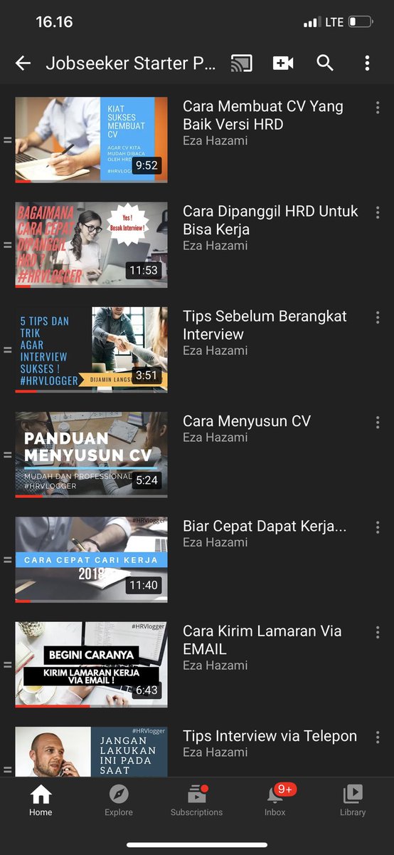 Di playlist Jobseeker Starter Pack, kalian bisa nemuin video2 yg akan menjadi panduan teman2 dalam mencari kerjaLink: https://www.youtube.com/playlist?list=PLEJnXzw181jCQM_NdSSWJxCAjphEomnRd