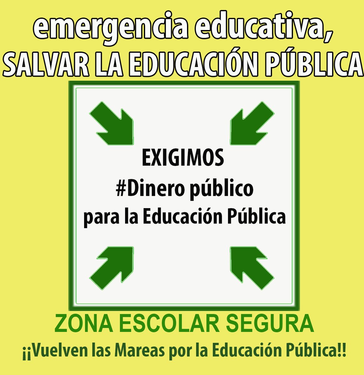 Hay que adoptar un plan urgente de creación y construcción de nuevos centros públicos que descongestionen los ya existentes en conjunto y, provisionalmente, la búsqueda de espacios alternativos que supere los contenedores-barracones. #EmergenciaEducativa  #DineroPúblicoAlaPública