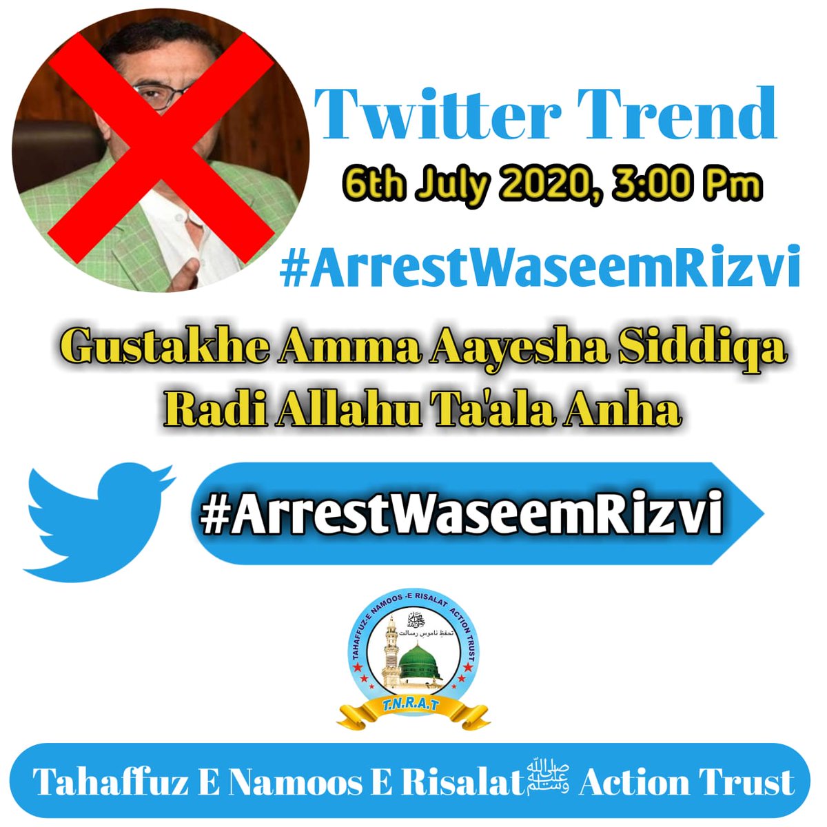 SMshabanAli's tweet photo. #ArrestWaseemRizvi https://t.co/ulIwNKYdI0