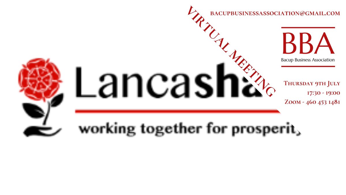 Don't forget the next BBA meeting will be this Thursday, 9th July at 17:30. 🥳

Our speaker this week is Lisa Edge from Lancashare, who'll be telling us all about the platform and how it can help your #business. 

Please join us if you can. It's going to be a good one.  👍