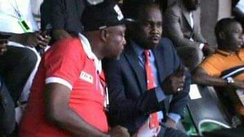 edostate4fa's tweet photo. The Edo State Football Association Chairman Hon.Amb. Henry Osaro Asemota speaking with the Commissioner for Youth and Special Duty Mr. Lawani at the 2019 Edo State Football League Finals.
#Flashback 
#2019 Stateleague https://t.co/9r9UDSIb1g