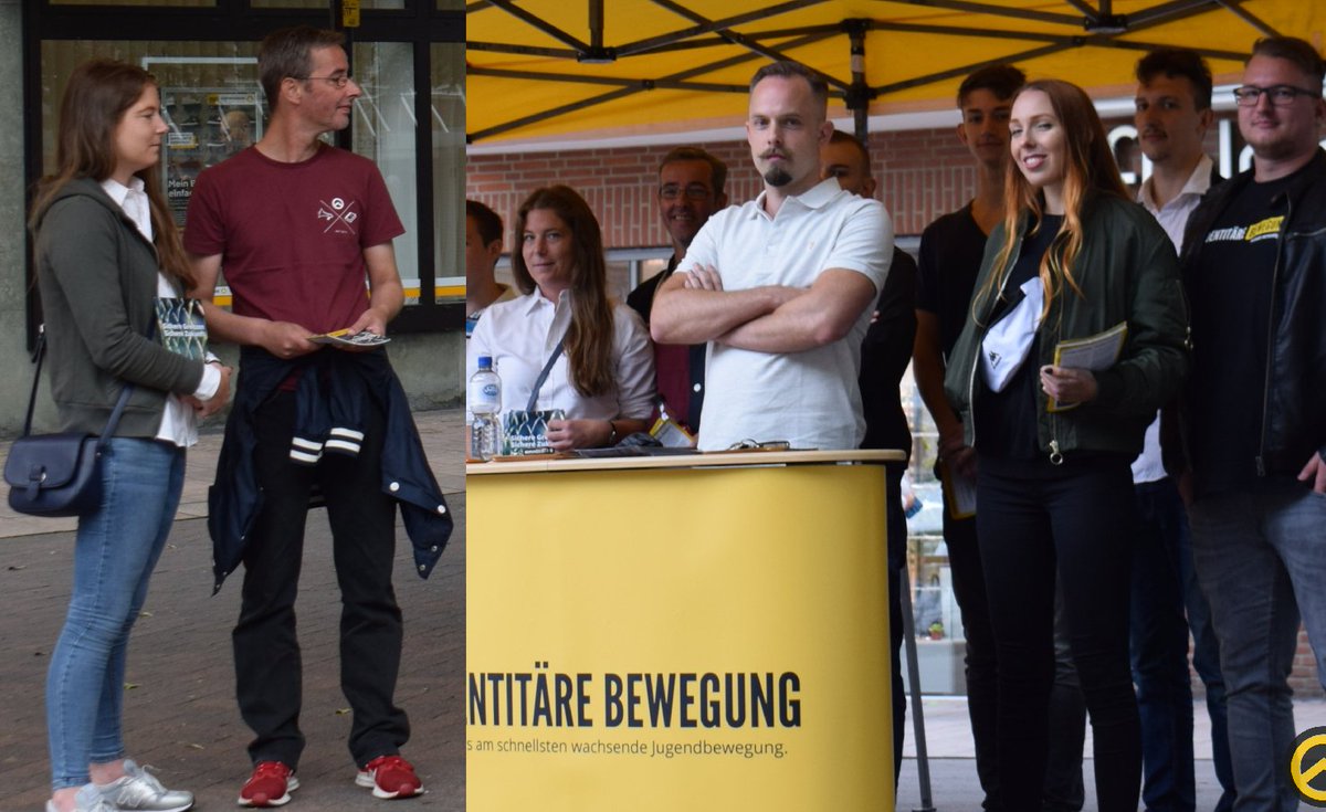 Infostand der 'Identitären Bewegung NRW' am 4. Juli in Borken
