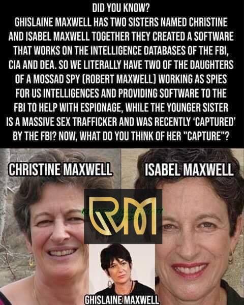 RajMeister's tweet photo. The more you know about #Epstein & #Maxwell sisters & the family corruption & ties with #FBI... The more you'll #QuestionMore.
#DidYouKnow #MaxwellDidNotKillHerself #RobertMaxwell #ChristineMaxwell #IsabelMaxwell #MondayMotivation #survivor2020 #coronavirus #RM86 https://t.co/pflpFn5Zzb