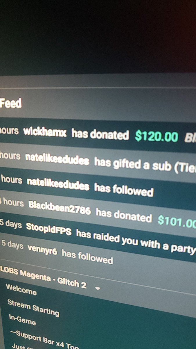 ZunukoTTV's tweet photo. This is crazy, they both want top tip spot and for tonight, @Wickham_X will keep his title😂, in all seriousness thank you very much for all the support in today's stream! Total of 221 dollars donated for the stream! You guys are too nice man https://t.co/x3NDLd92KQ