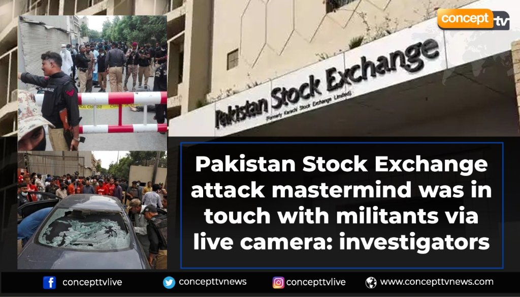 ConceptTVNews's tweet photo. Investigation officer Zeeshan Shah said that authorities had obtained the camera from the terrorists after they had been neutralised. He added that important information had been extracted from the mobiles seized from the militants.
#PakistanStockExchange #PSXAttack #Karachi https://t.co/JRNdhAmNN5