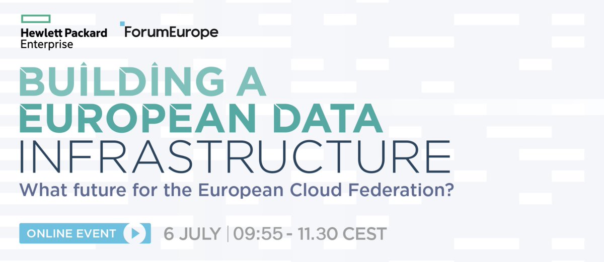 ForumEurope's tweet photo. Thank you to everyone who joined today's event on “Building a European Data Infrastructure". We hope you all enjoyed the conversation. #EUCloudFed https://t.co/JhPfF4Dcrm