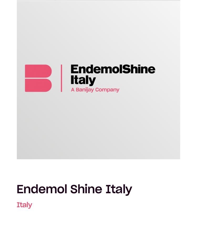 MaScaglioni's tweet photo. EndemolShine Italy. A Banijay Company. È nata la più grande società di produzione vista finora, e ha già un logo #ecomedia #integrazioni https://t.co/IwljwJLsi1