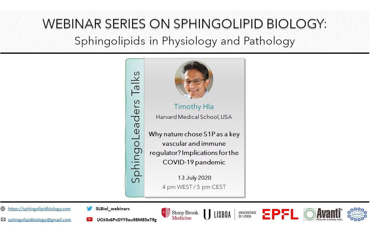 SL_Biology's tweet photo. @hlatim from @harvardmed is our next #SphingoLeader!
The role of #sphingolipids as #vascular and #immune regulators and the implications for the #COVIDー19 pandemic will be the topic of his plenary lecture.
Register and learn more at https://t.co/P9YSZYgJ3Z
#LipidTalks https://t.co/ieh23aLajt