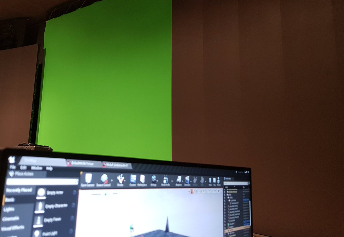 NewHorizonsVR's tweet photo. Chromas + pantallas leds + unreal. Tras el confinamiento las producciones virtuales han llegado para quedarse. Empezamos!! #virtualproductions https://t.co/JYgi39bRVI