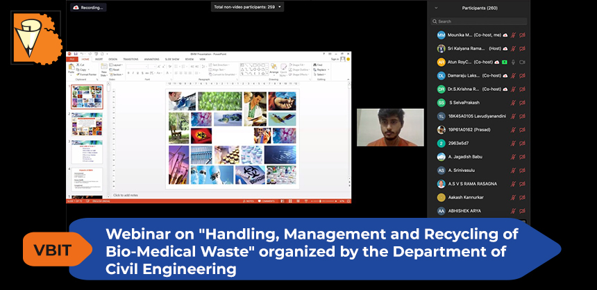 VBITHYD's tweet photo. Department of Civil Engineering organised a webinar on "Handling, Management and Recycling of Bio-Medical Waste" on 4th July 2020. The event was addressed by Mr Atun Roy Choudhury.
#Ramky #VBIT #EngineeringCollegeHyderabad #CivilEngineering #EnvironmentResearch #BioMedicalWastage https://t.co/33beqzEyae
