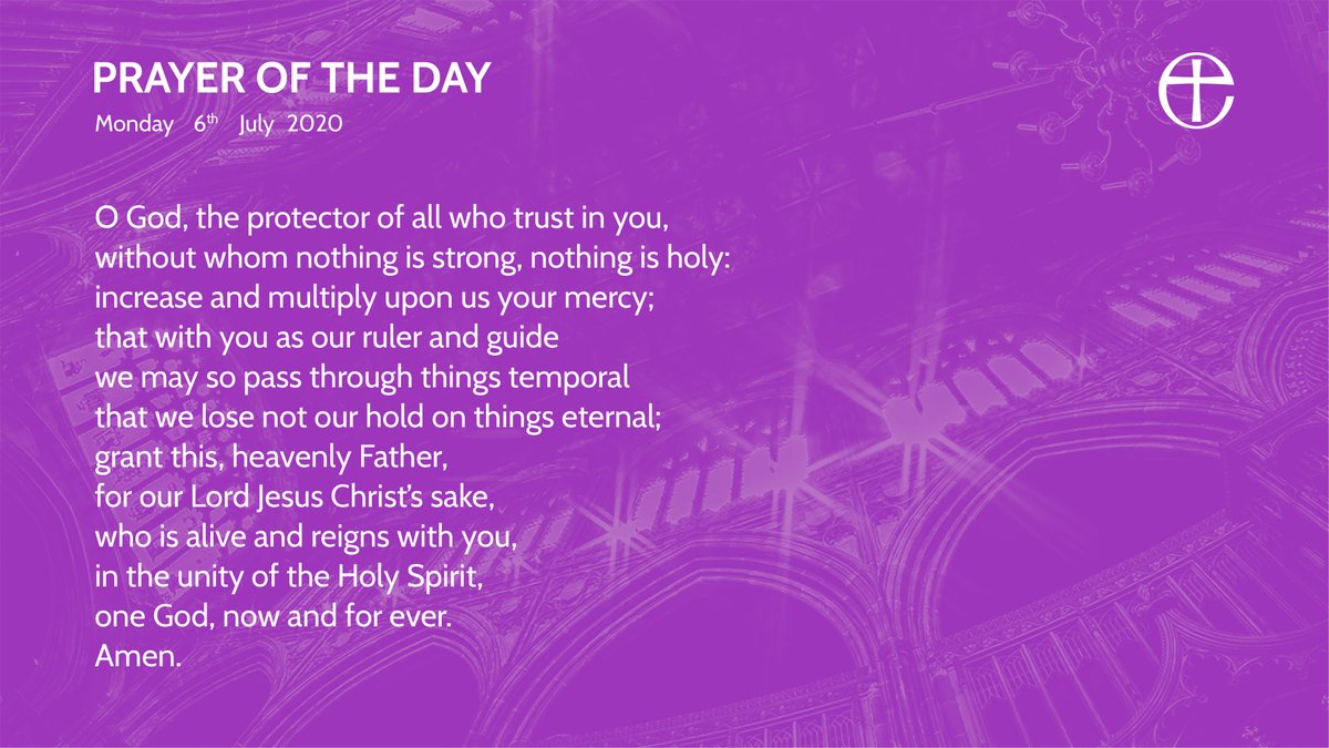 Join in with thousands of others praying these words today.

Access a spoken version of today's prayer at cofe.io/TodaysPrayer.