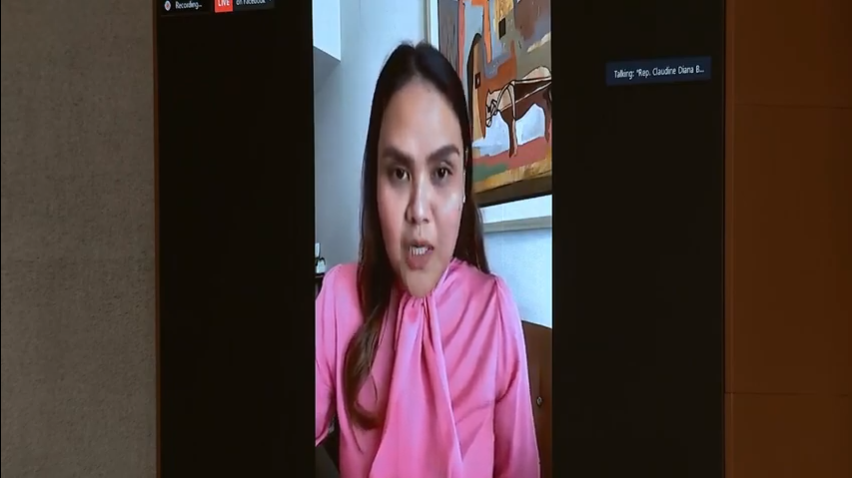 Dumper PTDA Party-list Representative Claudine Diana Bautista makes a manifestation: This is not a show but a function of our democratic process.  #ABSCBNfranchise