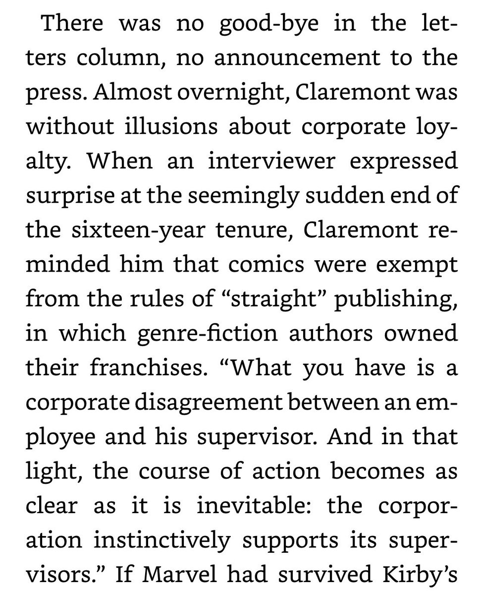 Chris Claremont, having written Marvel’s #1 title for more than a decade, explains his own unceremonious axing to a journalist as “a corporate disagreement between an employee and his supervisor”