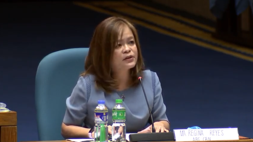 Reyes: Nais kong bigyan ng diin ang paglilingkod o serbisyo na sinisikap naming ihatid sa publiko -- ito 'yung journalism as public service.  #ABSCBNfranchise