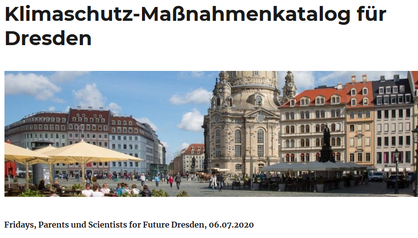 Wir haben zusammen mit Fridays und Parents for Future diesen Katalog von Sofortmaßnahmen für Dresden erstellt. Wir werden ihn heute gemeinsam der Umweltbürgermeisterin Eva Jähnigen übergeben. s4f-dresden.de/klimaschutz-ma…