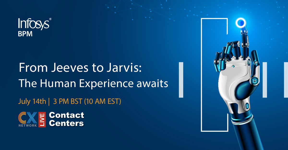 InfosysBPM's tweet photo. The amplification of human potential leveraging software is a near term reality. Tune in on July 14th to know how AI can shape up the 'humanware' way at the @CX_Network Live #webinar. Register here: https://t.co/ODwsp3ajVZ @NarsapurVijay @mphegde @Infosys #AI #infybpm #infosys https://t.co/oa8LJJ6NaW