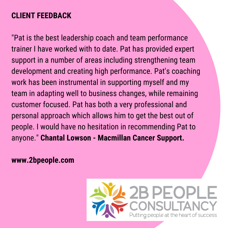 2B PEOPLE. Putting people first. rob.cooper@2bpeople.com.
CLIENT FEEDBACK. “Rob has rebuilt my confidence &amp; enabled me to reach my potential.”
More details here: linkedin.com/in/robcooper2b…. 
#London #Yorkshire