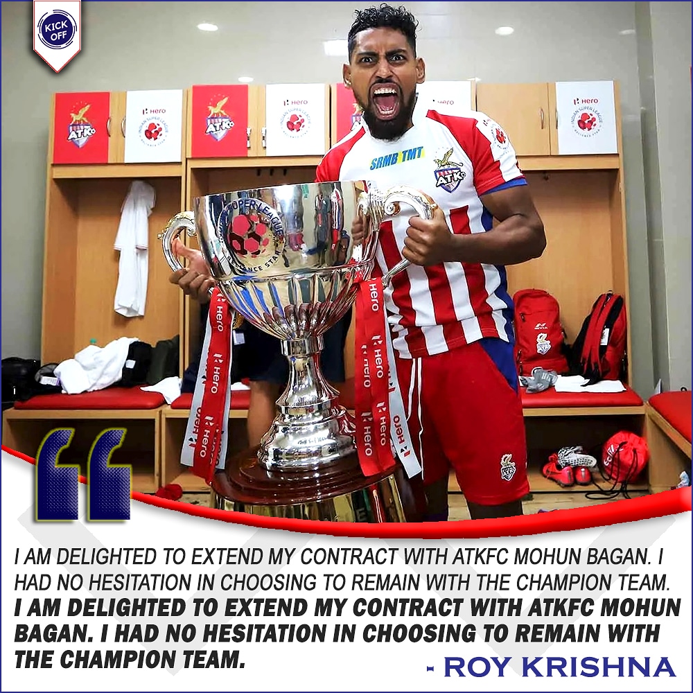 kickoffat90's tweet photo. Roy Krishna talked after extending his contract with ATK-Mohun Bagan. https://t.co/xKsiQboqoN