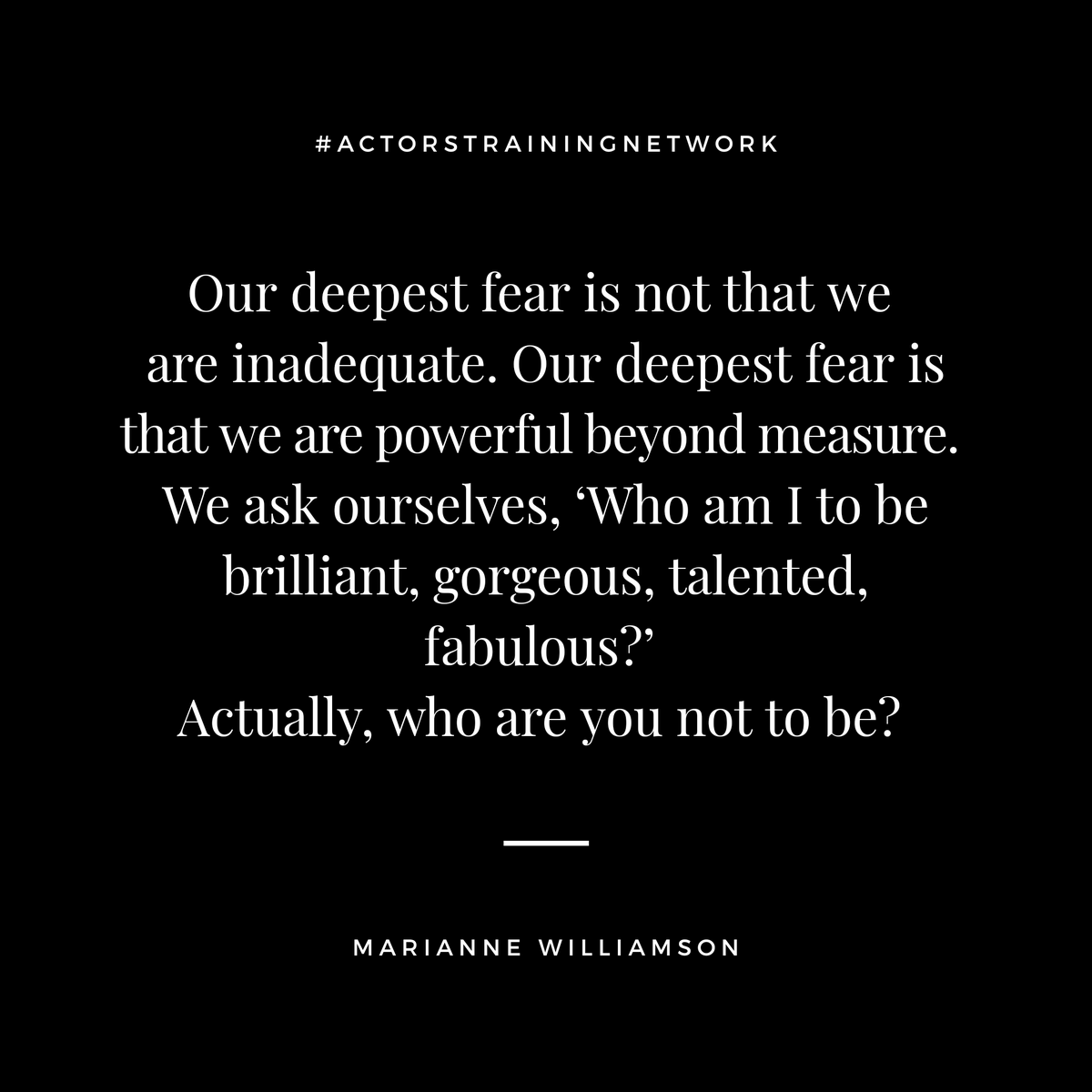 actors_network's tweet photo. Our thought of the day 😘
#actinginspiration #actingquotes #actingtraining #mindset #successmindset #peakperformance #confidencecoach #actingcoach #confidence #actorstrainingnetwork #selfbelief #inspiringquotes #empoweringquotes #creativeentrepreneur #actorgoals #successmindset https://t.co/2h8cB5WZAt