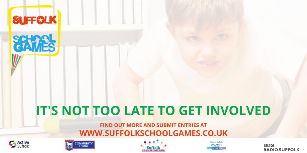 It is not too late to get involved with the Suffolk Virtual School Games.

All 8 competitions are now live at suffolkschoolgames.co.uk

If you have a child or work in Suffolk school, get involved and submit your entries by Thursday 9th July.