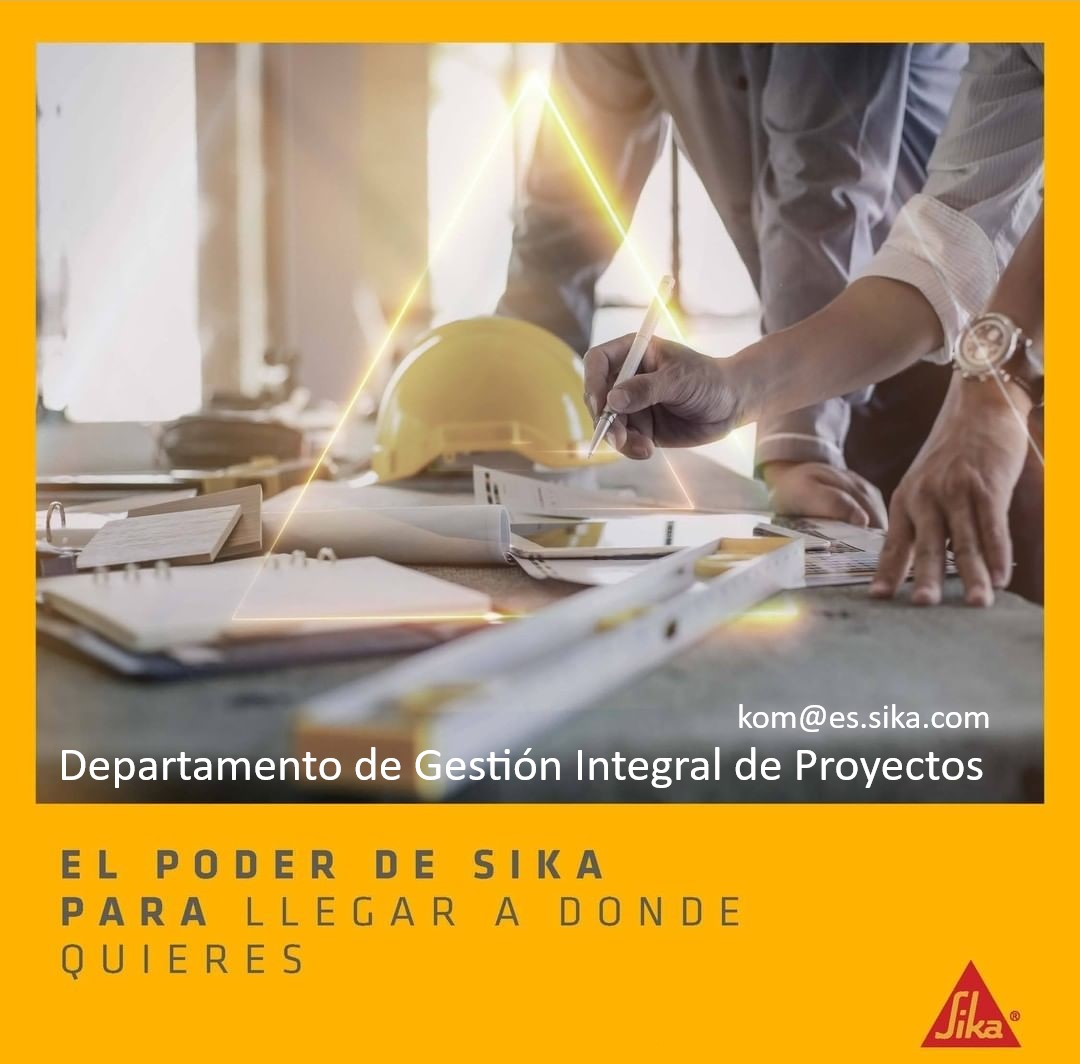 SikaSpain's tweet photo. #SikaContigo #DepartamentodeGestiónIntegraldeProyectos 
Ponte en contacto con nosotros en el correo electrónico kom@es.sika.com https://t.co/zp9QhR6Ssh