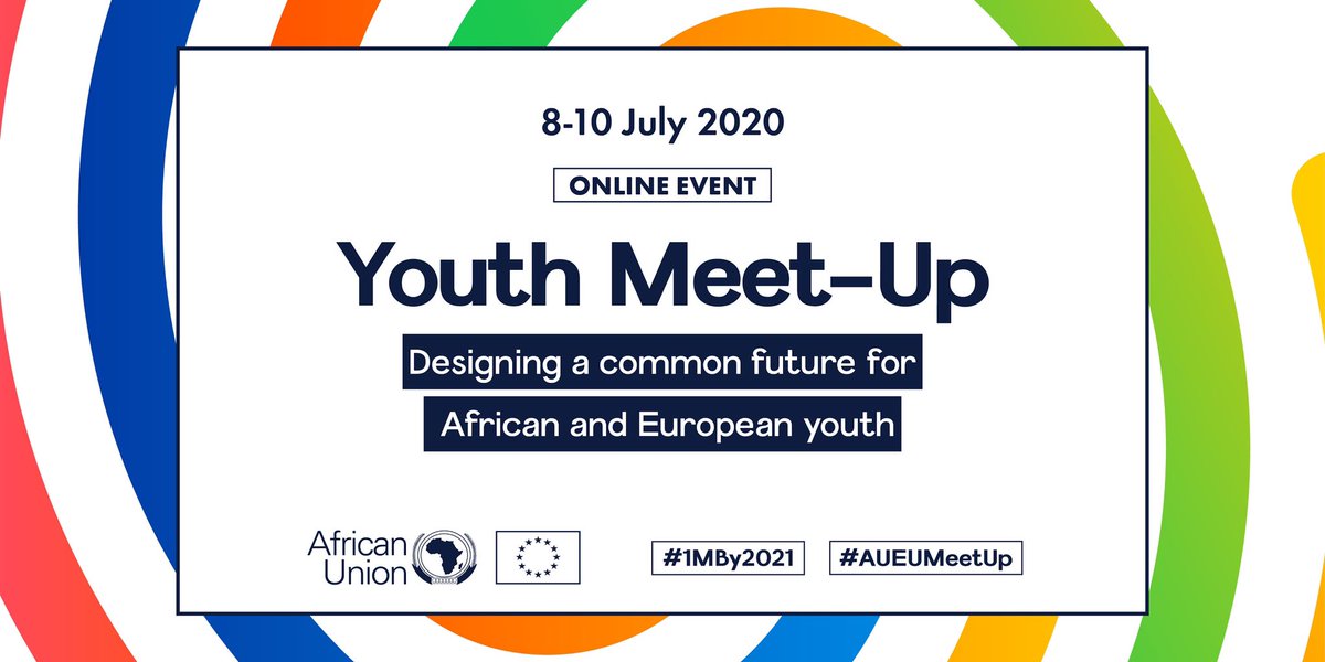 Join the online #AUEUMeetup from 8-10 July, It’s be going to be a 3 days of AU EU brainstorming, led by youth from the African and the European continents. Find out more 👉 bit.ly/3i6MPe0
🔜 The links to the webstream will be provided prior the event 😉