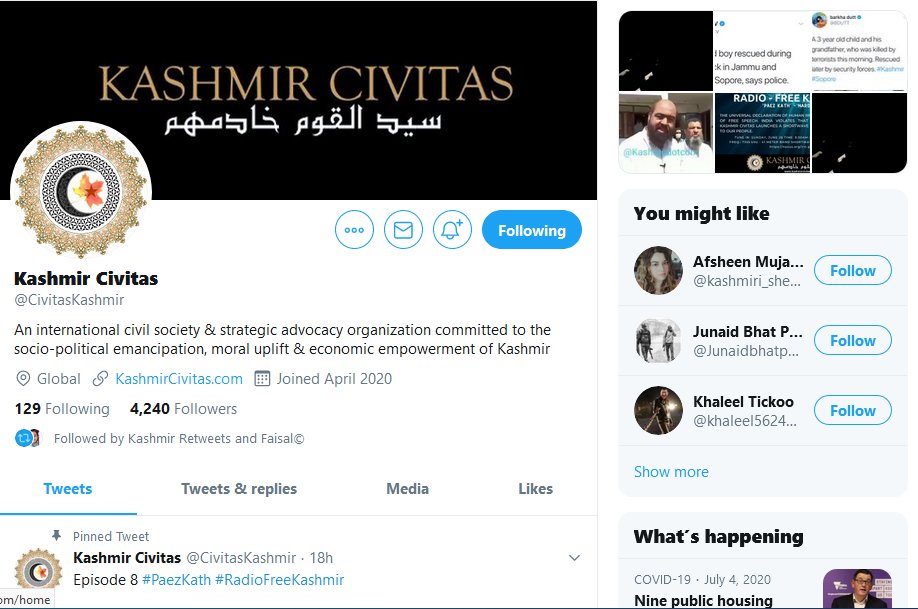 kashmir_hidden's tweet photo. Today, I am going to reveal about @CivitasKashmir.
who is he??????

He has a pro #kashmiri outfits &amp; established in 2019 in #DOHA. Dr. Farhan MUjahid Chak is the head of it. #kashmir civitas has been working with other Pro-Pak #Kashmiri outfits including #Srinagar-based...... https://t.co/TknFdz6dM1