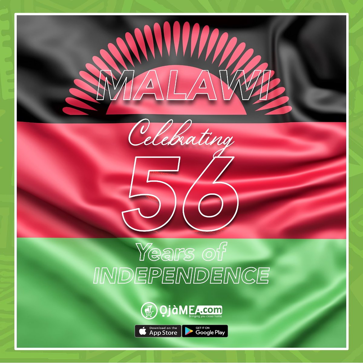 Happy 56th Independence day to all the Malawians and Lovers of Malawi 🇲🇼 
#malawi🇲🇼 #malawian #malawiangirlskillingit🇲🇼🇲🇼🇲🇼🇲🇼❤️❤️ #ojamea #covıd19 #africanonlineshop #dubaionlineshopping #myafrica #loversofafrica #downloadtoday📲 #africancuisine #uaeshopping #onlineoffers