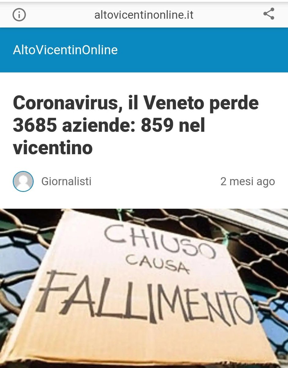 Corvonero75's tweet photo. C'è una crisi economica fortissima in Veneto causata dal lockdown. Dategli il TSO 😏
#IlMetodo https://t.co/7c3y9oKQoj