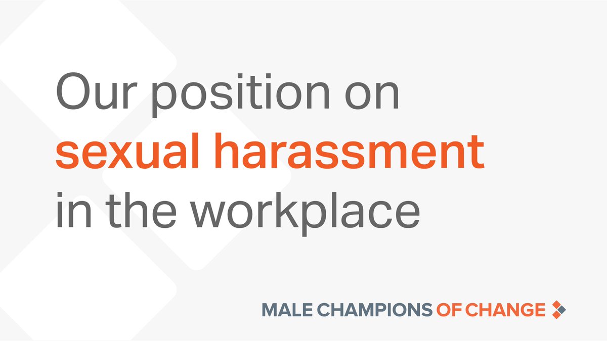 .<a href="/malechampions/">Champions of Change Coalition</a> has a long-term focus on advancing gender equality, which is one of the most effective strategies in addressing cultures where sexual harassment occurs. See where we stand on sexual harassment in the workplace: malechampionsofchange.com/mcc-position-o…